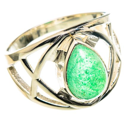 Green Aventurine Rings handcrafted by Ana Silver Co - RING98457