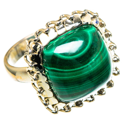 Malachite Rings handcrafted by Ana Silver Co - RING98458