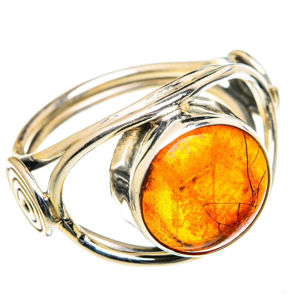 Baltic Amber Rings handcrafted by Ana Silver Co - RING98460 - Photo 2