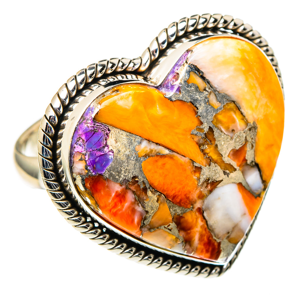 Spiny Oyster Turquoise Rings handcrafted by Ana Silver Co - RING98518