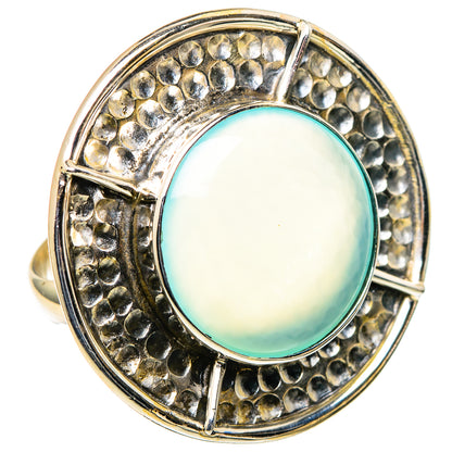 Aqua Chalcedony Rings handcrafted by Ana Silver Co - RING98567