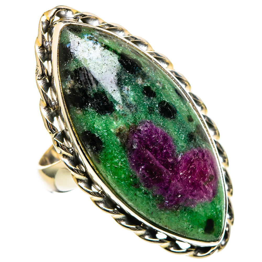 Ruby Zoisite Rings handcrafted by Ana Silver Co - RING98570