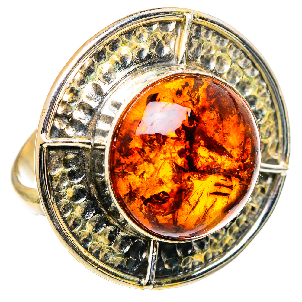 Baltic Amber Rings handcrafted by Ana Silver Co - RING98583 - Photo 2