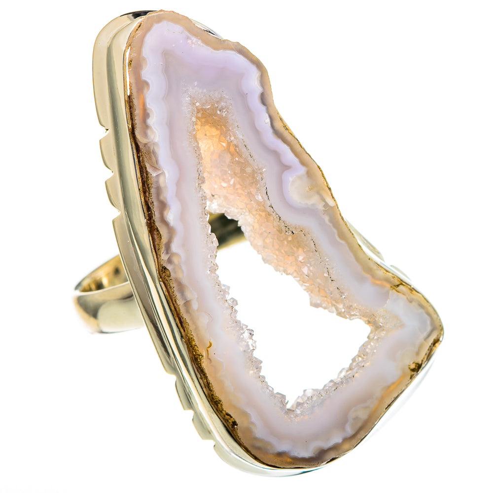 White Geode Slice Rings handcrafted by Ana Silver Co - RING98597