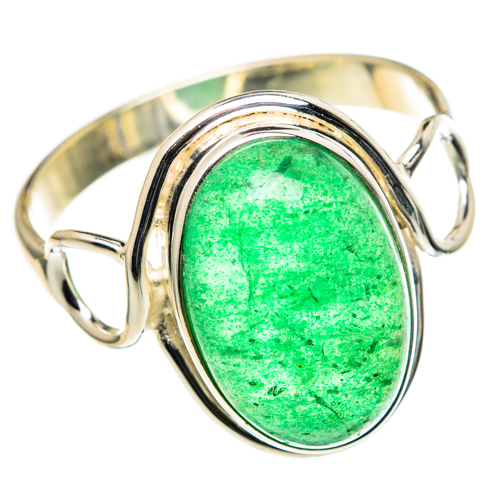 Green Aventurine Rings handcrafted by Ana Silver Co - RING98612