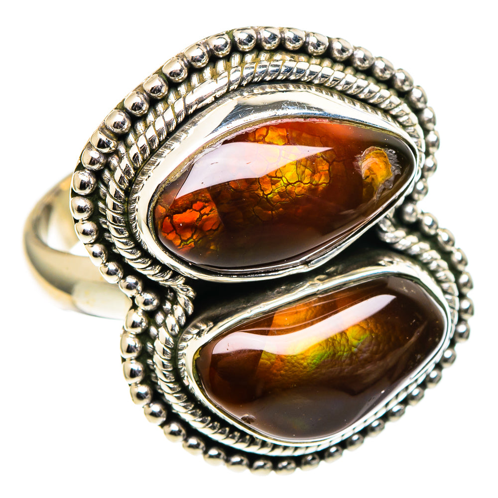 Mexican Fire Agate Rings handcrafted by Ana Silver Co - RING98614