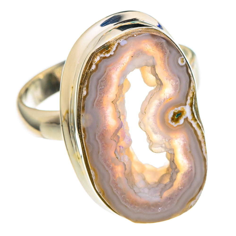 White Geode Slice Rings handcrafted by Ana Silver Co - RING98635