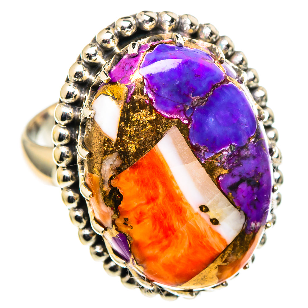 Spiny Oyster Turquoise Rings handcrafted by Ana Silver Co - RING98636