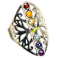 Multi-stone Rainbow Chakra Rings handcrafted by Ana Silver Co - RING98637