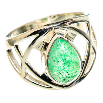 Green Aventurine Rings handcrafted by Ana Silver Co - RING98653