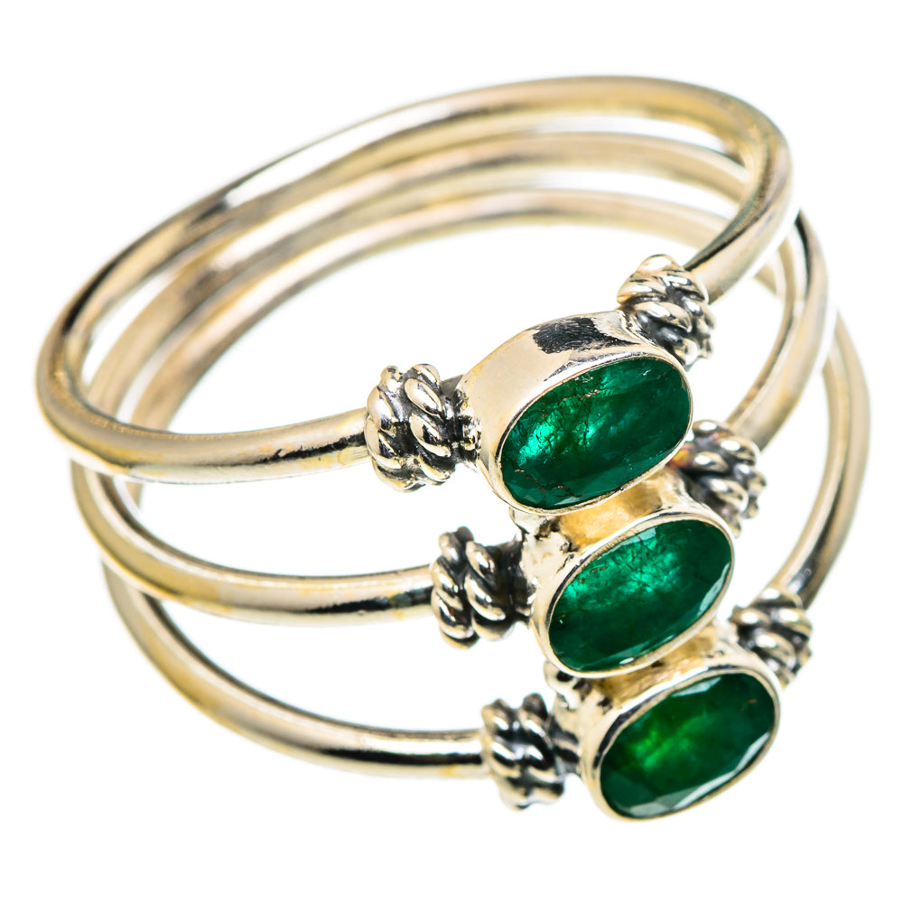 Zambian Emerald Rings handcrafted by Ana Silver Co - RING98655