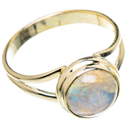 Rainbow Moonstone Rings handcrafted by Ana Silver Co - RING98677 - Photo 2