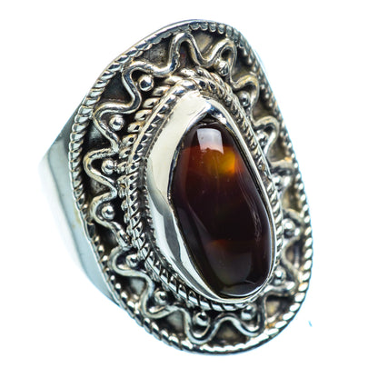 Mexican Fire Agate Rings handcrafted by Ana Silver Co - RING986876