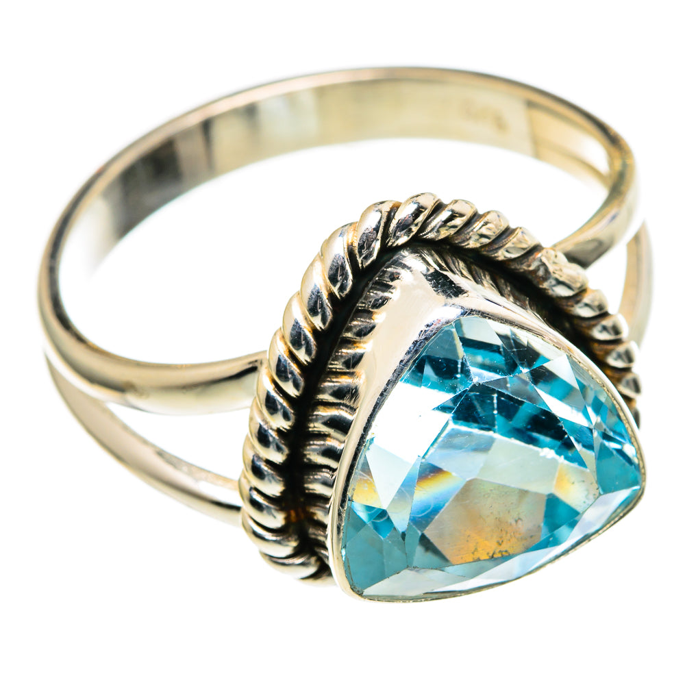 Blue Topaz Rings handcrafted by Ana Silver Co - RING98724 - Photo 2