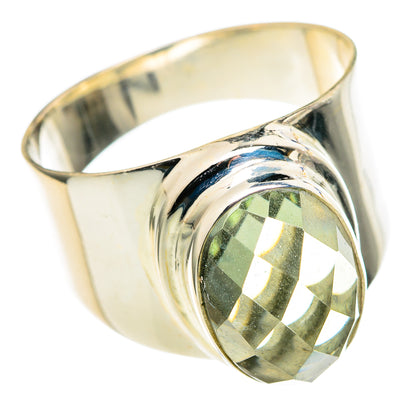 Green Amethyst Rings handcrafted by Ana Silver Co - RING98731