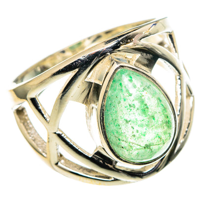 Green Aventurine Rings handcrafted by Ana Silver Co - RING98732