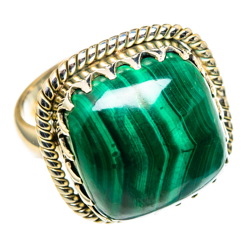 Malachite Rings handcrafted by Ana Silver Co - RING98733