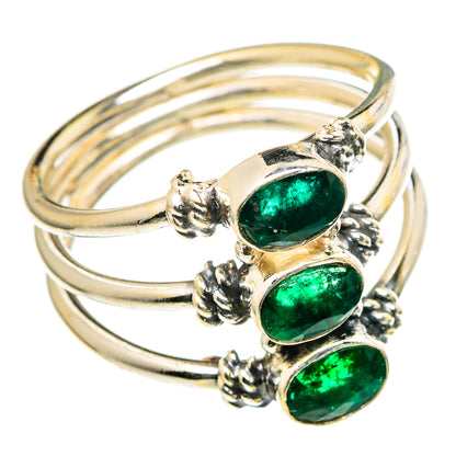 Zambian Emerald Rings handcrafted by Ana Silver Co - RING98768