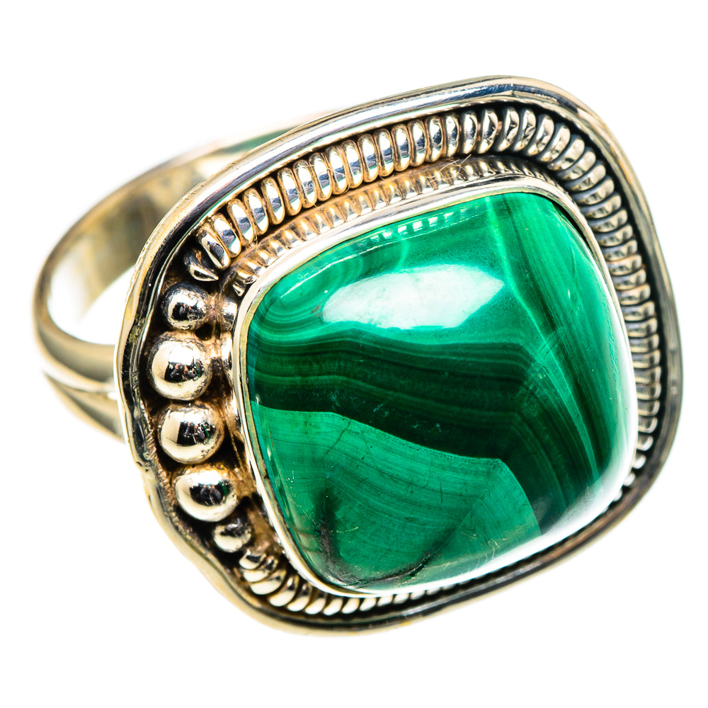 Malachite Rings handcrafted by Ana Silver Co - RING98769