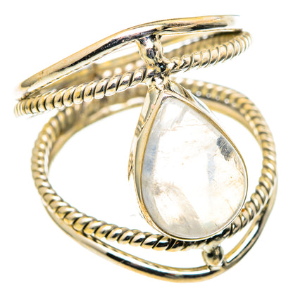 Rainbow Moonstone Rings handcrafted by Ana Silver Co - RING98790