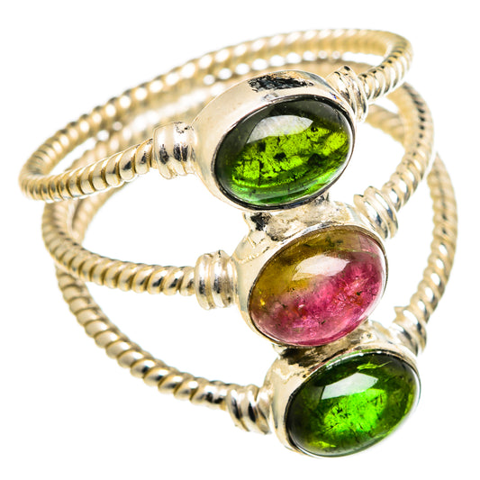 Watermelon Tourmaline Rings handcrafted by Ana Silver Co - RING98796