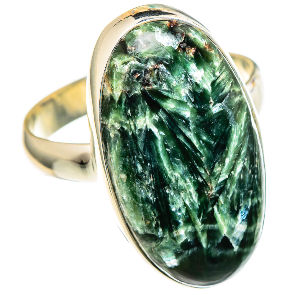 Seraphinite Rings handcrafted by Ana Silver Co - RING98808 - Photo 2