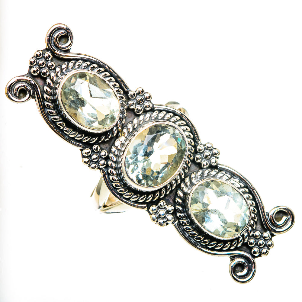 Green Amethyst Rings handcrafted by Ana Silver Co - RING98816