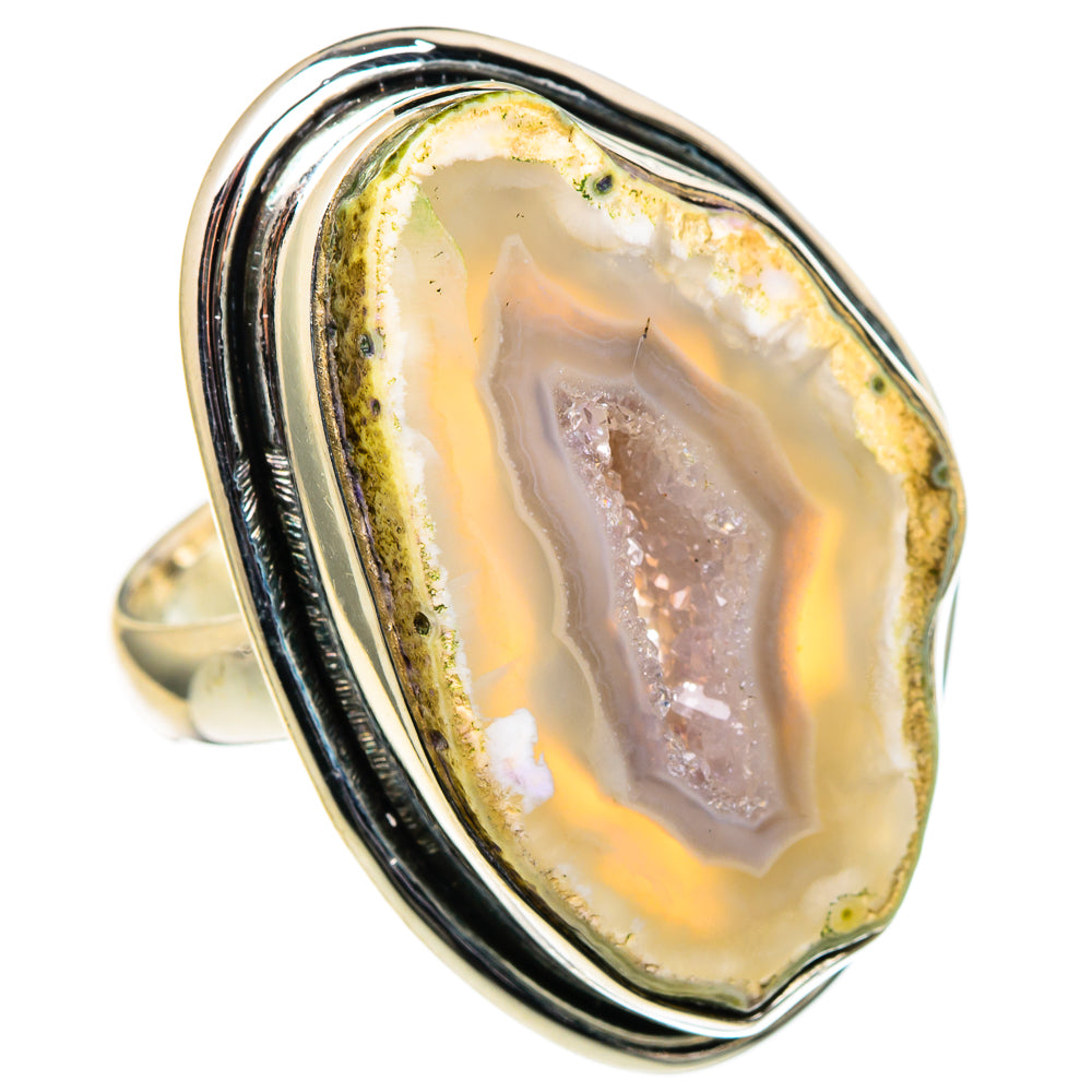 White Geode Slice Rings handcrafted by Ana Silver Co - RING98839