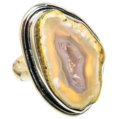 White Geode Slice Rings handcrafted by Ana Silver Co - RING98839