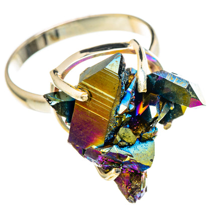 Titanium Sunshine Druzy Rings handcrafted by Ana Silver Co - RING98846