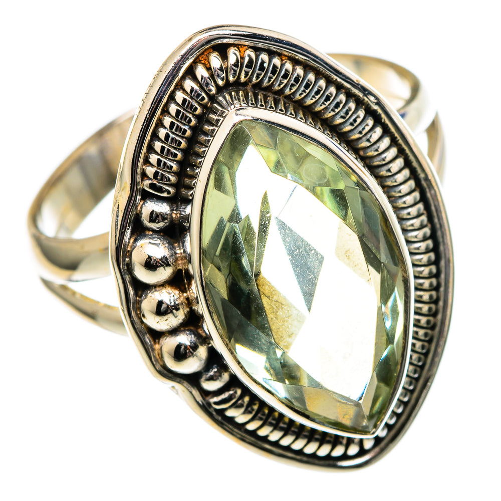 Green Amethyst Rings handcrafted by Ana Silver Co - RING98915