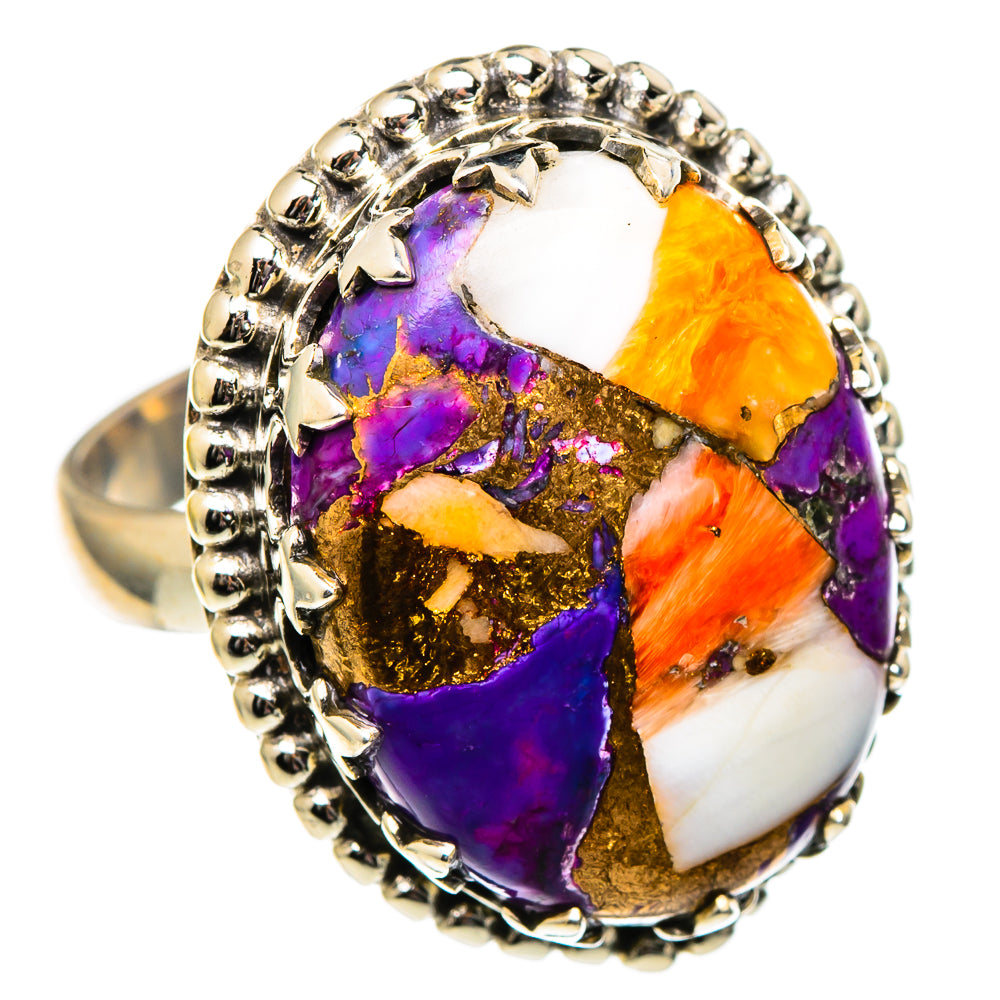 Spiny Oyster Turquoise Rings handcrafted by Ana Silver Co - RING98943