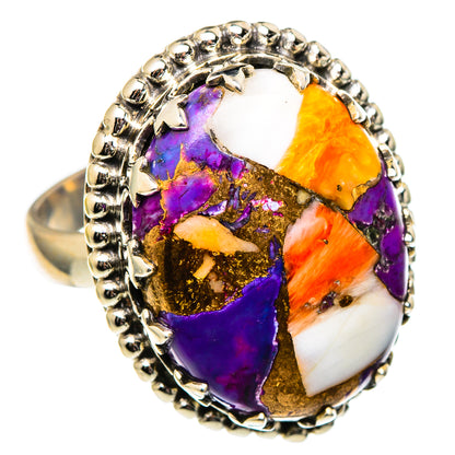 Spiny Oyster Turquoise Rings handcrafted by Ana Silver Co - RING98943