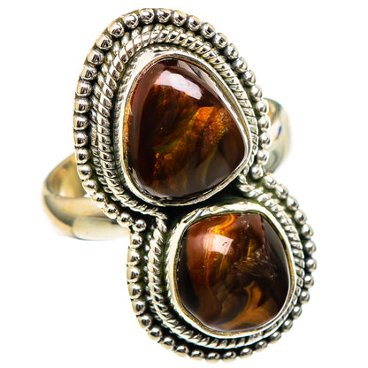 Mexican Fire Agate Rings handcrafted by Ana Silver Co - RING98958