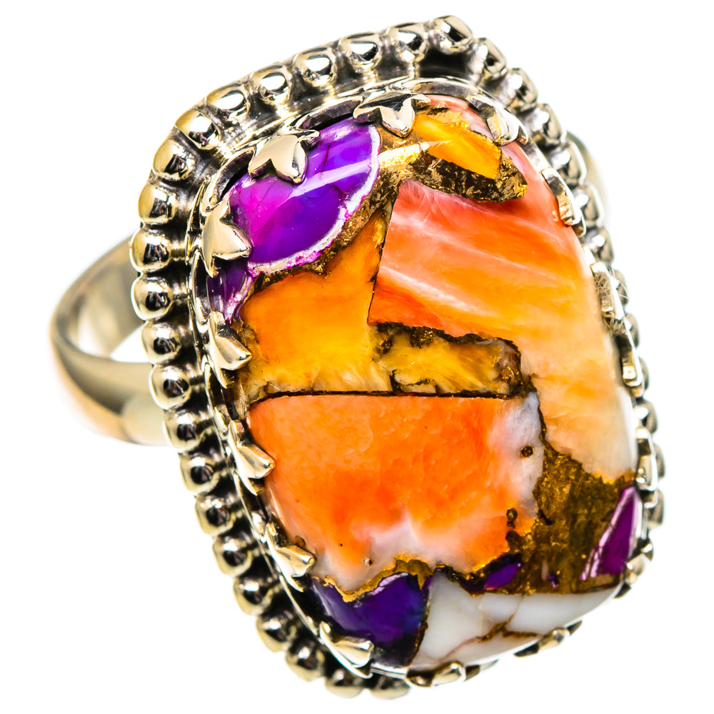 Spiny Oyster Turquoise Rings handcrafted by Ana Silver Co - RING98983
