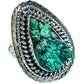 Blister Malachite Rings handcrafted by Ana Silver Co - RING989843