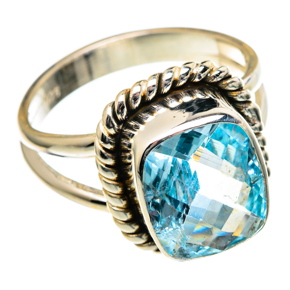 Blue Topaz Rings handcrafted by Ana Silver Co - RING98988