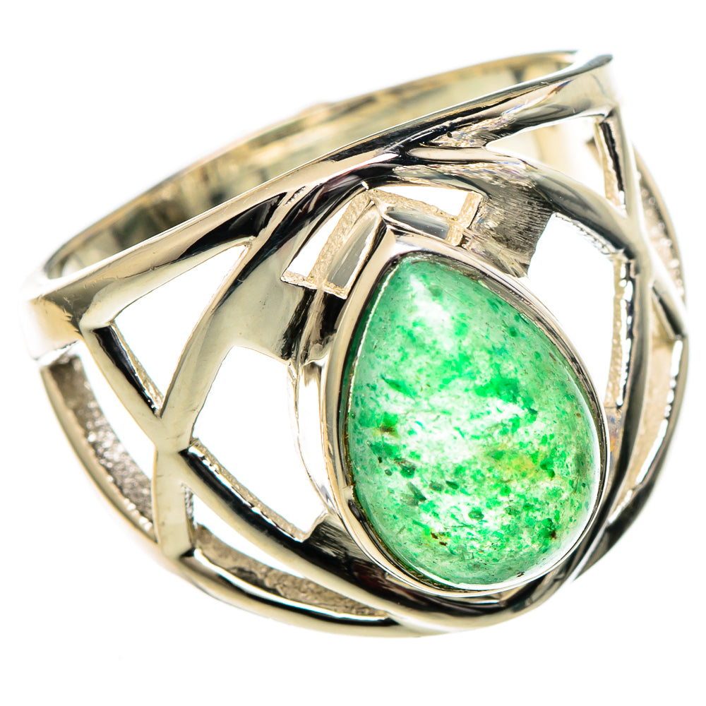 Green Aventurine Rings handcrafted by Ana Silver Co - RING98994