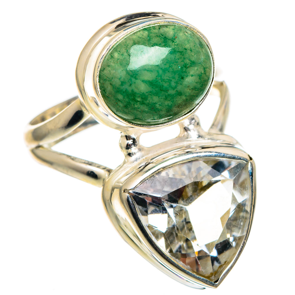 Green Aventurine Rings handcrafted by Ana Silver Co - RING98995