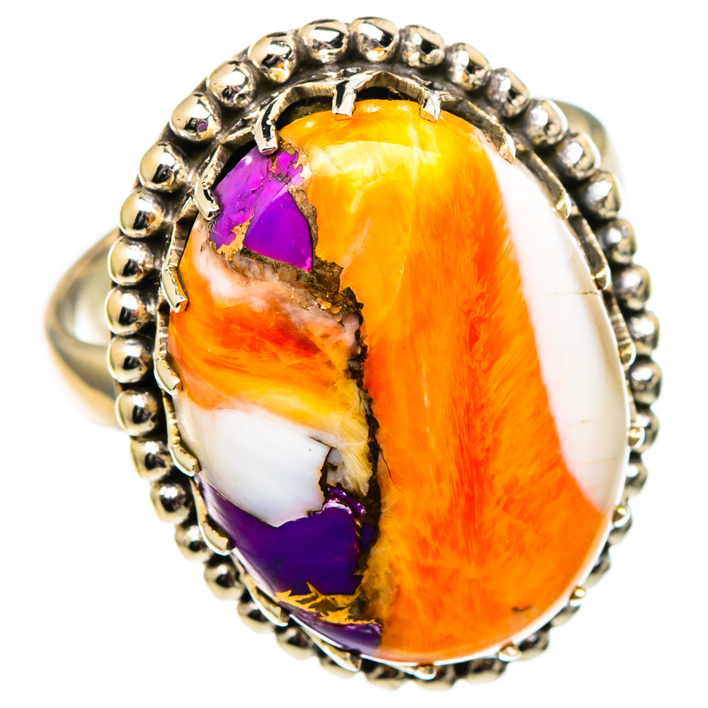 Spiny Oyster Turquoise Rings handcrafted by Ana Silver Co - RING99020