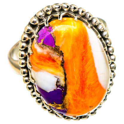 Spiny Oyster Turquoise Rings handcrafted by Ana Silver Co - RING99020