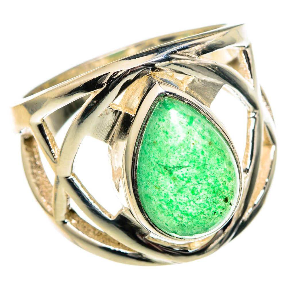 Green Aventurine Rings handcrafted by Ana Silver Co - RING99032