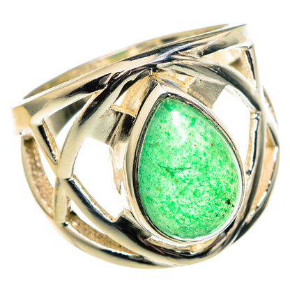 Green Aventurine Rings handcrafted by Ana Silver Co - RING99032