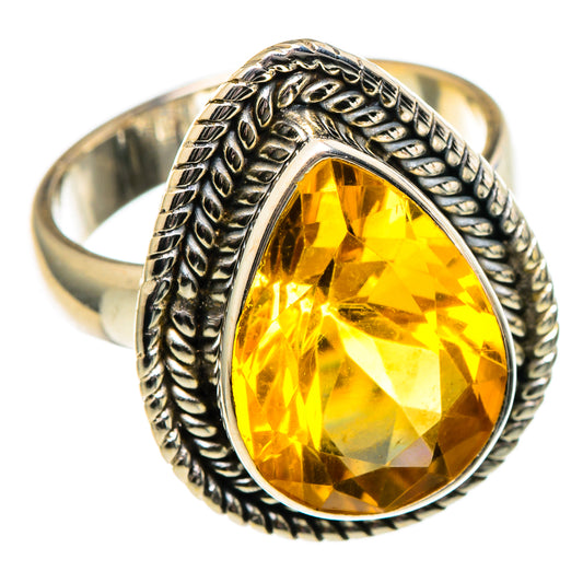 Citrine Rings handcrafted by Ana Silver Co - RING99036