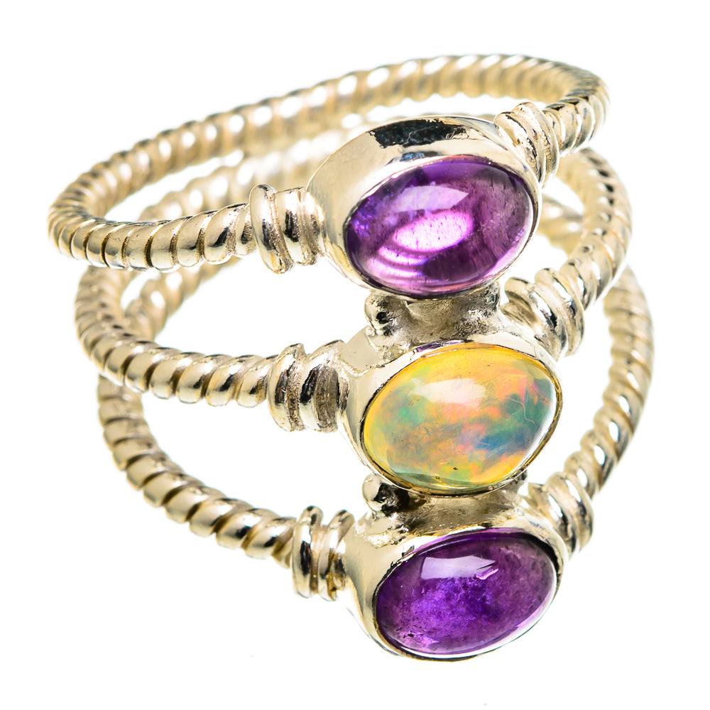 Ethiopian Opal Rings handcrafted by Ana Silver Co - RING99057