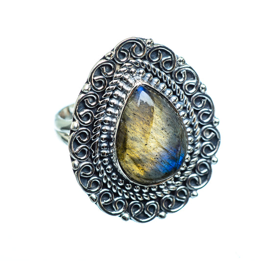 Labradorite Rings handcrafted by Ana Silver Co - RING990757