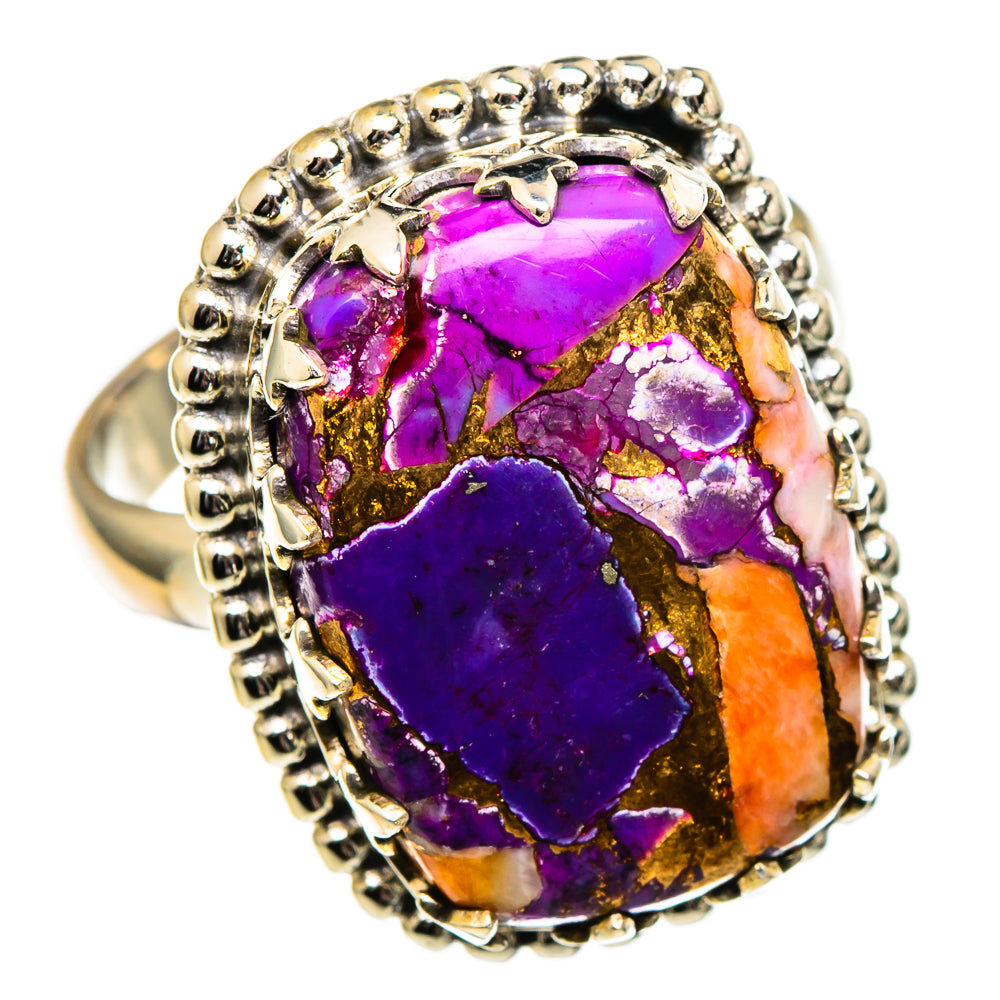 Spiny Oyster Turquoise Rings handcrafted by Ana Silver Co - RING99080