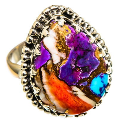 Kingman Pink Dahlia Turquoise Rings handcrafted by Ana Silver Co - RING99089