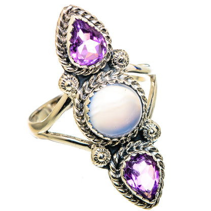 Aqua Chalcedony Rings handcrafted by Ana Silver Co - RING99111