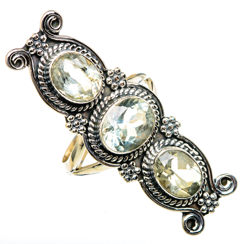 Green Amethyst Rings handcrafted by Ana Silver Co - RING99122